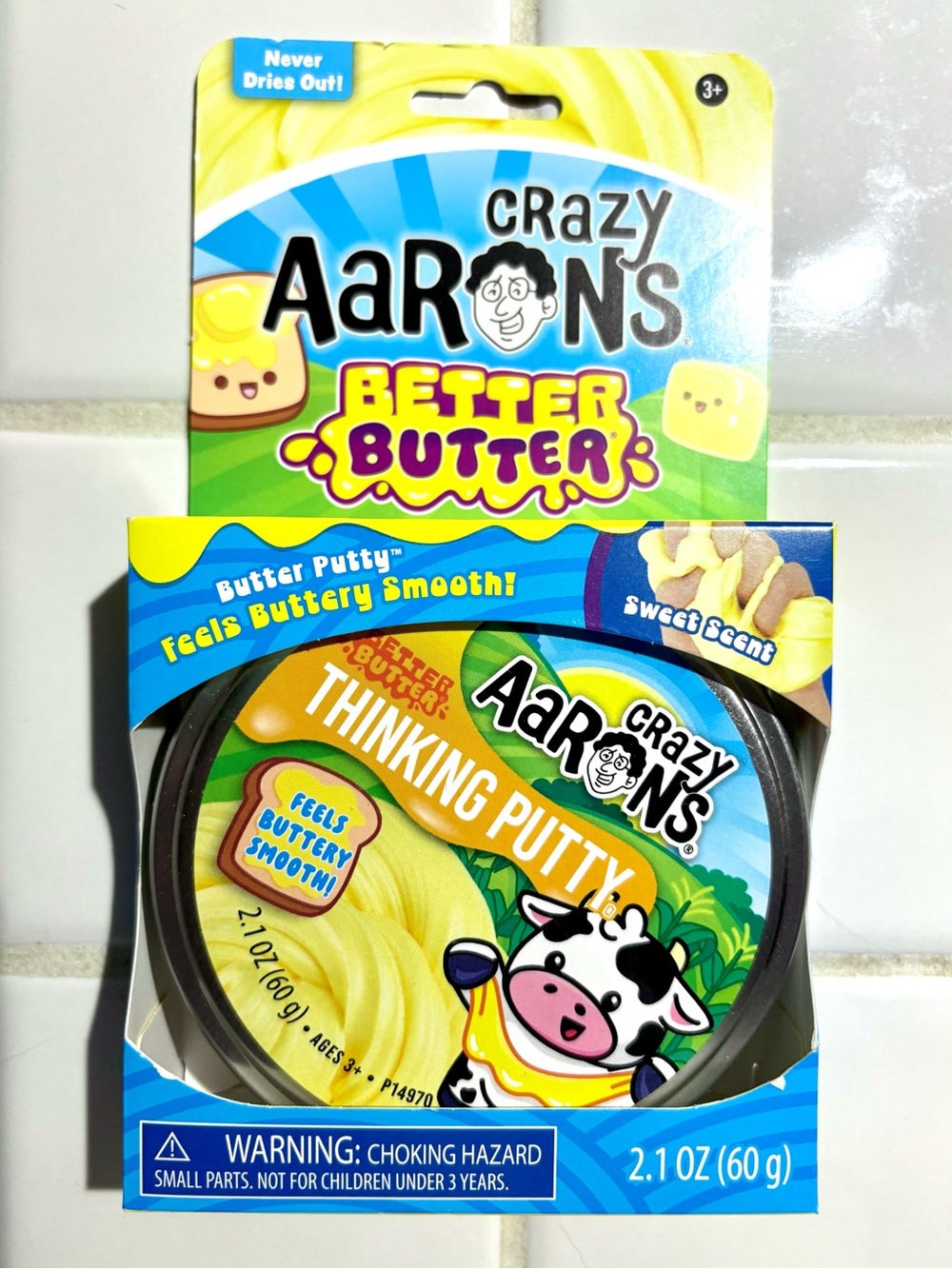 Crazy Aaron's Yellow Better Butter Thinking Putty 2.1 oz Viral Scent *NEW*